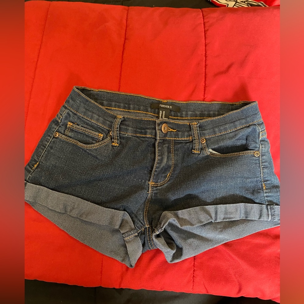 Blue short shorts size 25